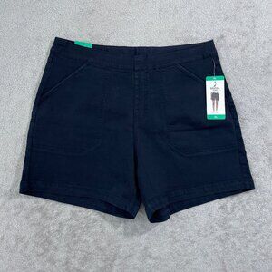 NEW Nautica Jeans Womens XL Twill Navy Cotton Blend Pull on Shorts